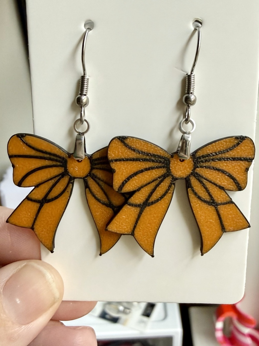 Basketball Bow Earrings